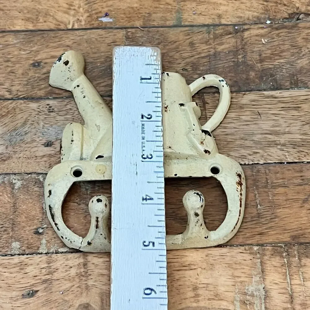 Watering Can Wall Hook Cast Iron Leash Key Towel Coat Hanger Rustic Antique